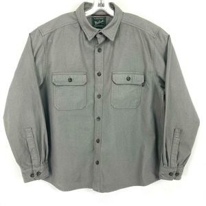 Woolrich Gray Heavy Cotton Long Sleeve Shirt